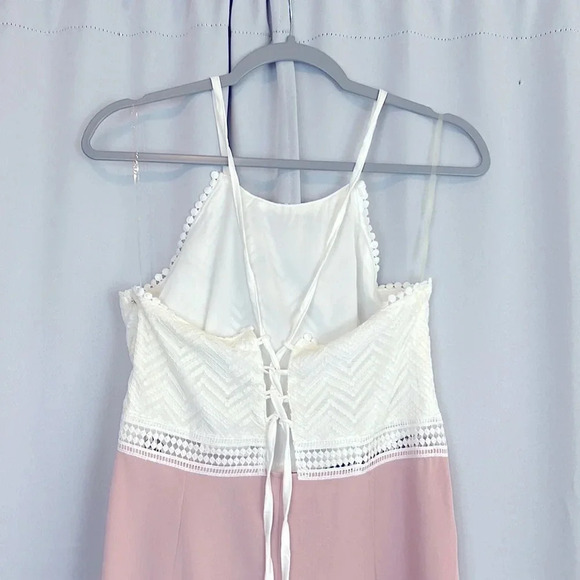 NEW Available By Angela FashionHalter Neck Lace Up Thin Strap Maxi Dress Size L - Picture 3 of 9